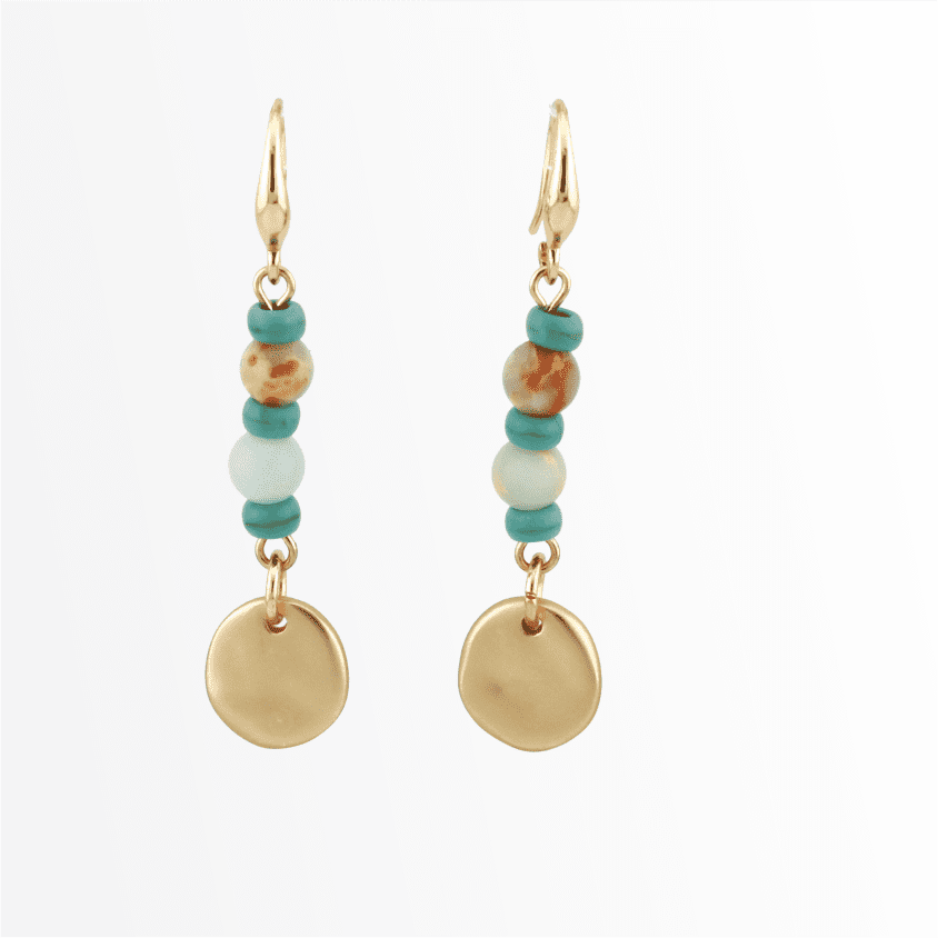 Turquoise bead drop