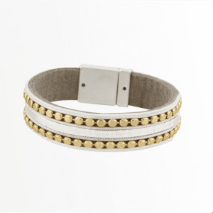 Magnetic two tone cuff Silver