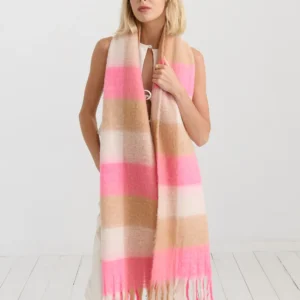 Neon pink plaid fluffy