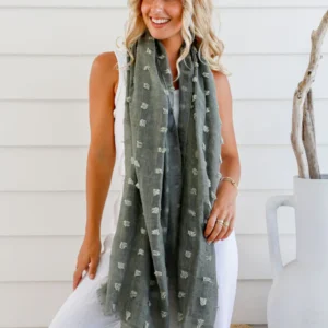 Thread scarf Khaki