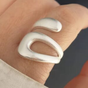 Matte wrap ring Silver